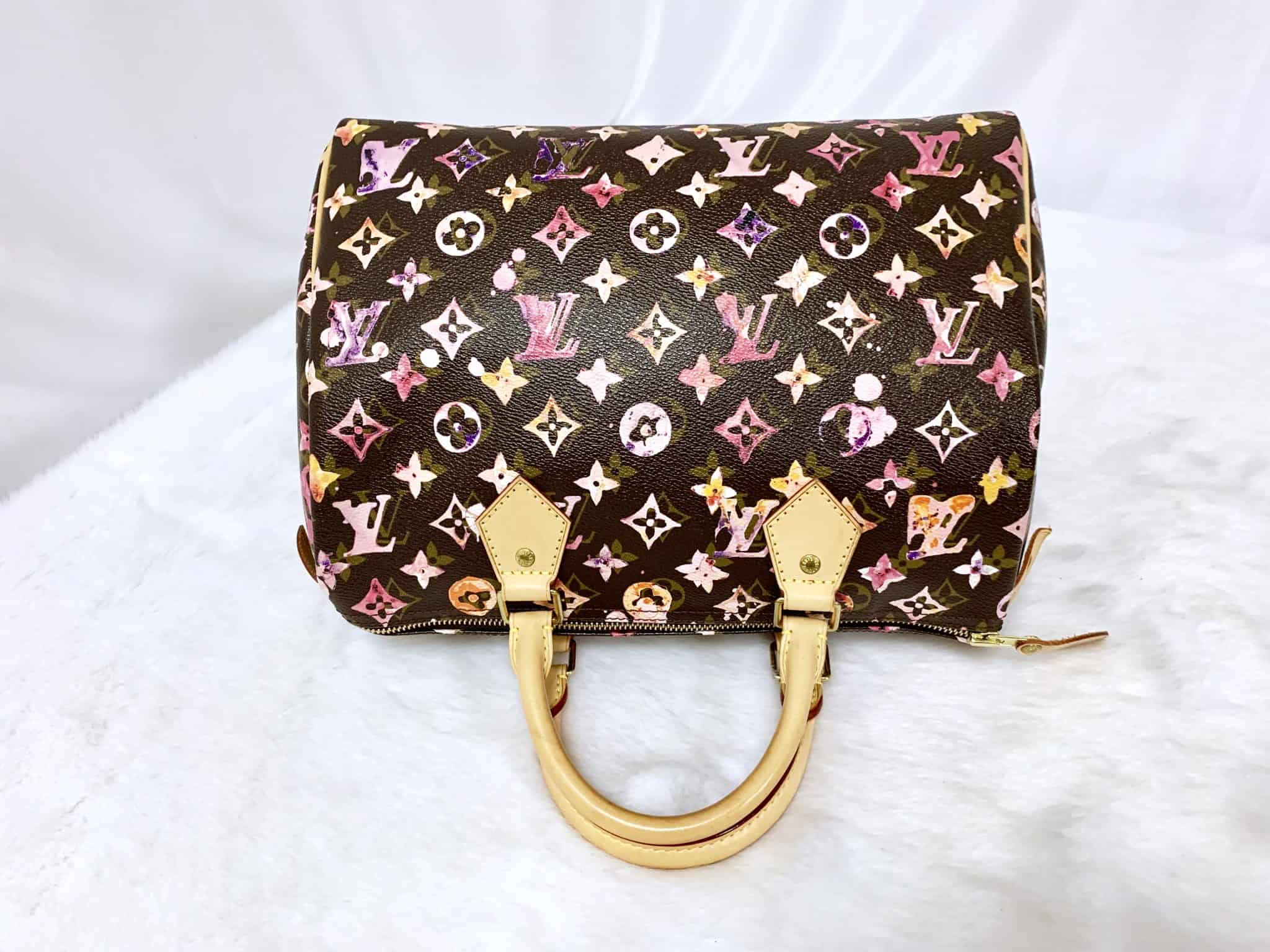 Louis Vuitton Monogram Aquarelle Speedy 30 - Brown Handle Bags, Handbags -  LOU789447