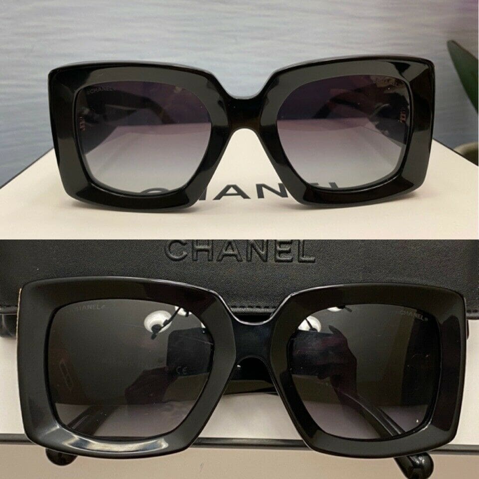 Brand New Square Chanel Sunglasses – Model 5435 BLACK – COCO 