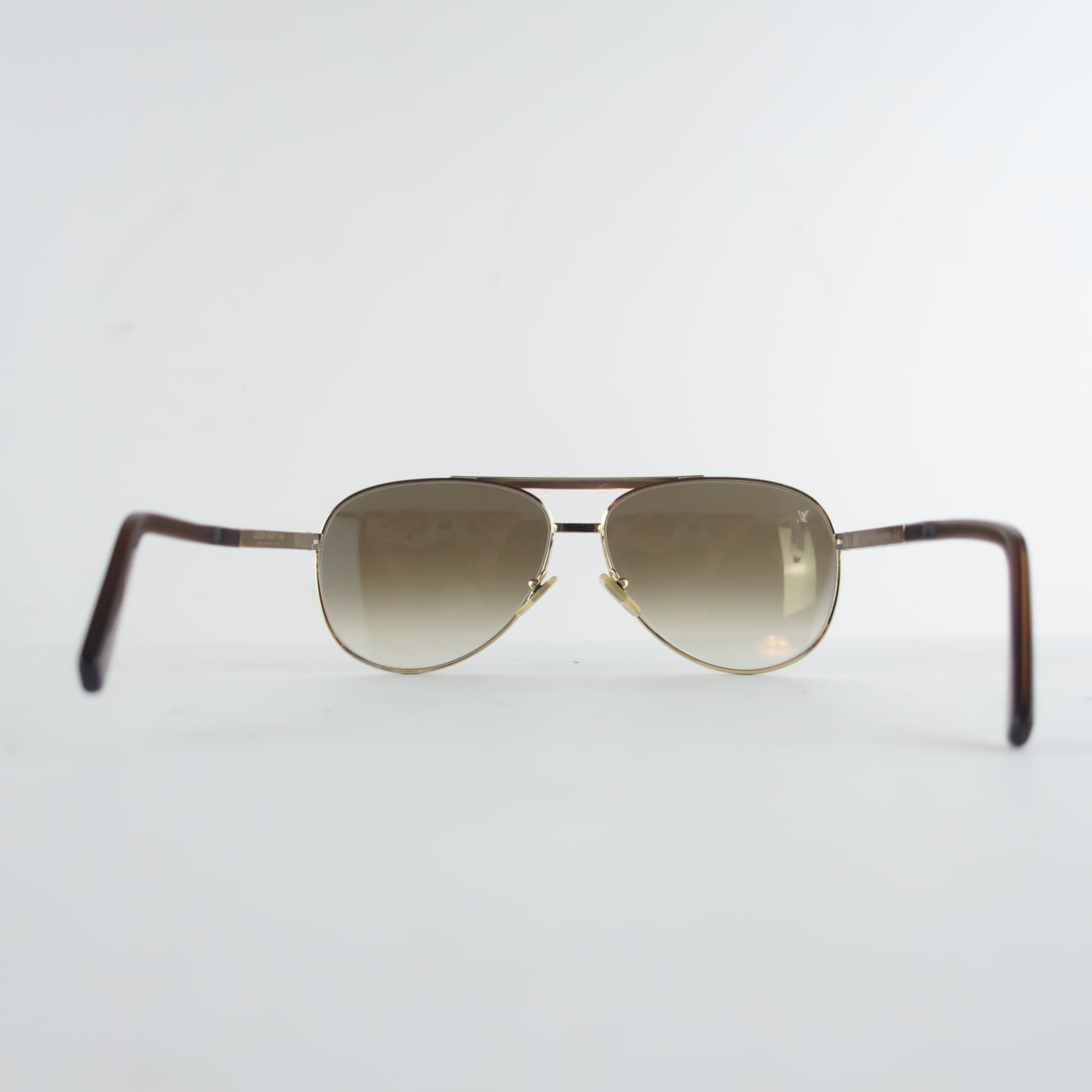 Louis Vuitton Goldtone Monogram Attitude Pilote Sunglasses (650) - Reetzy