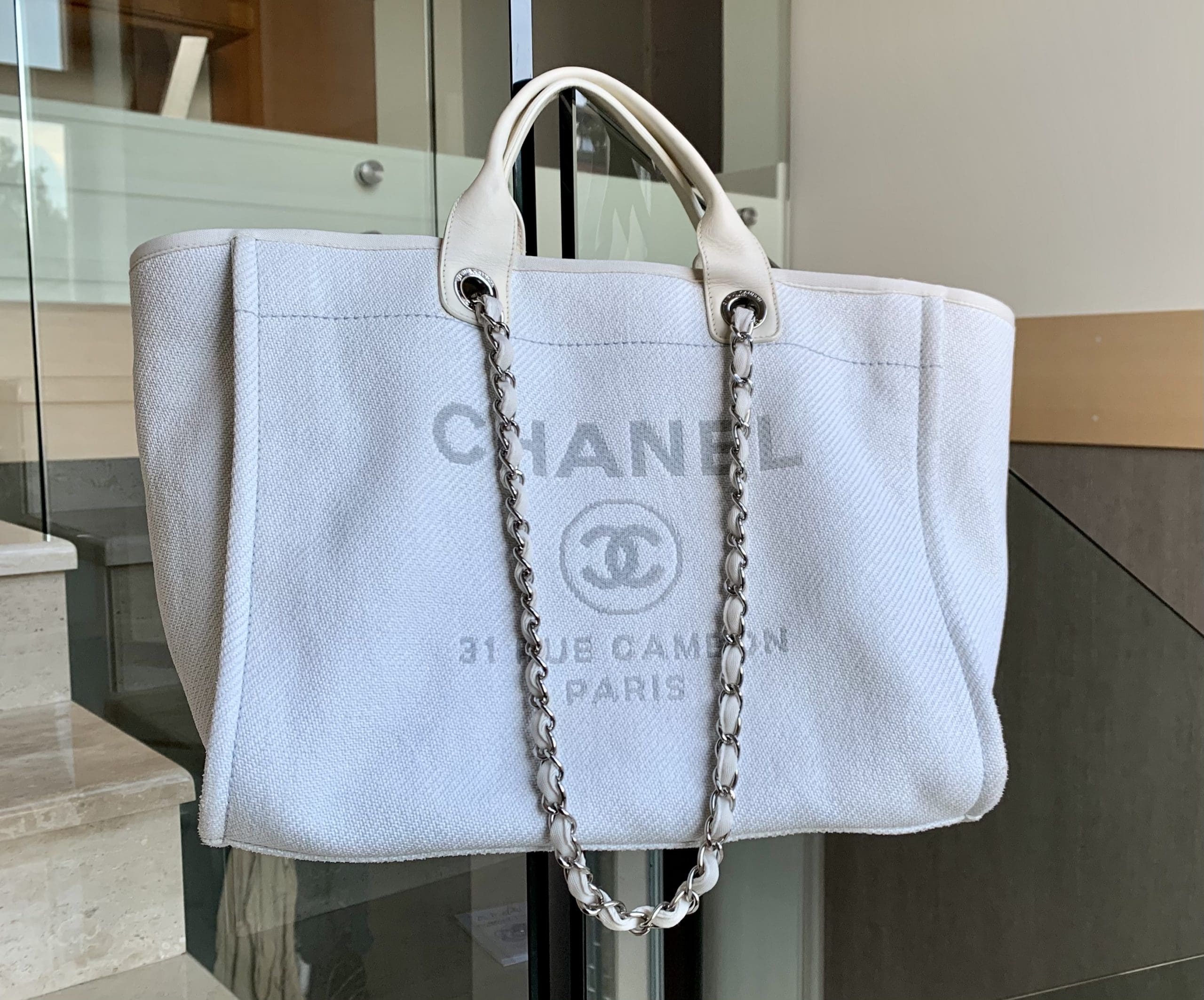 Chanel Deauville Large Shopping Tote, used - Reetzy