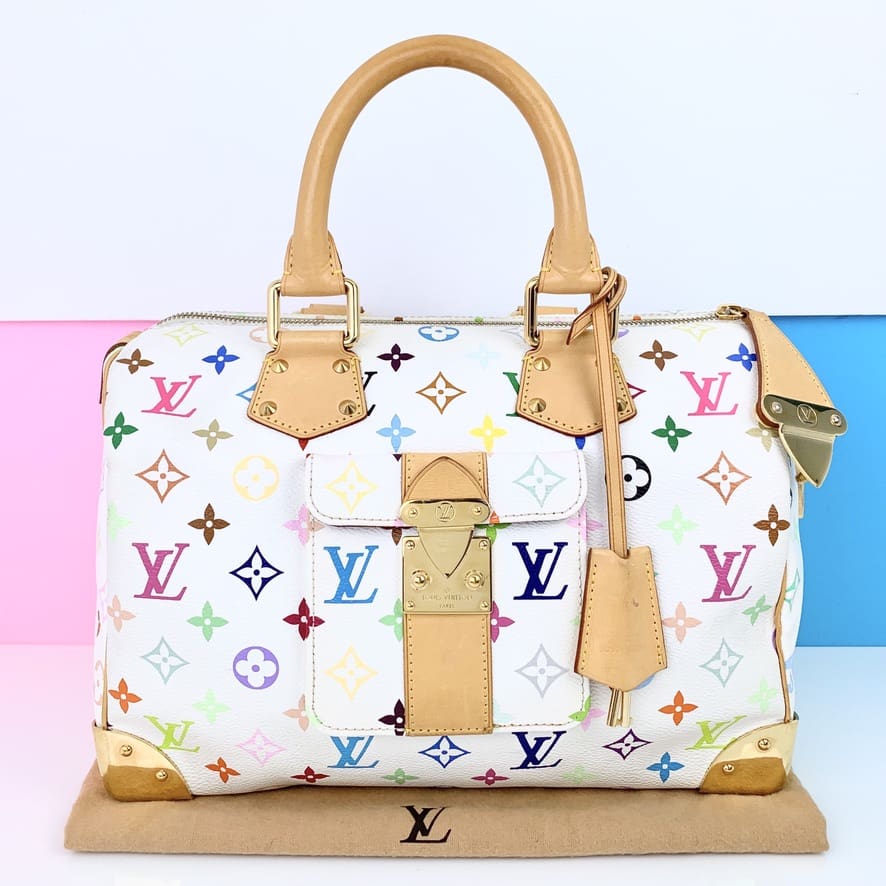 Limited Edition Speedy 30 in Blanc/White Multicolor (SP2110) - Reetzy