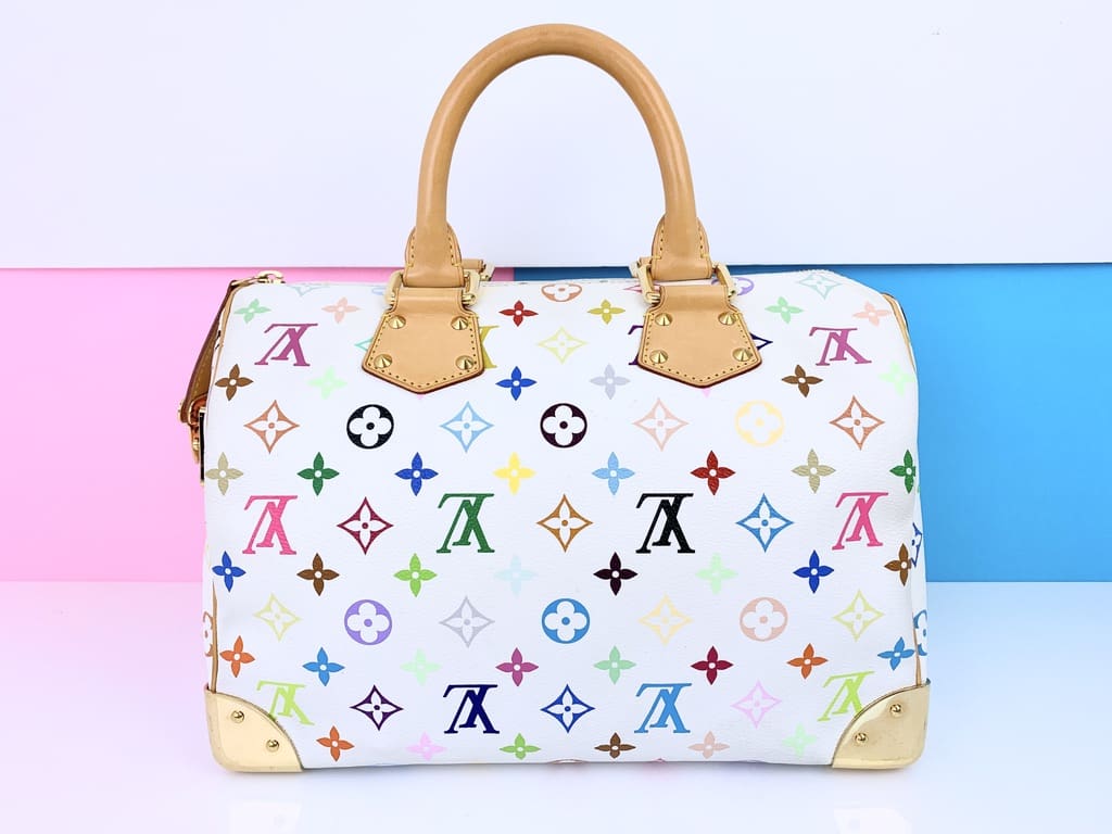 Limited Edition White / Blanc Multicolor Speedy 30 (SP0038) - Reetzy