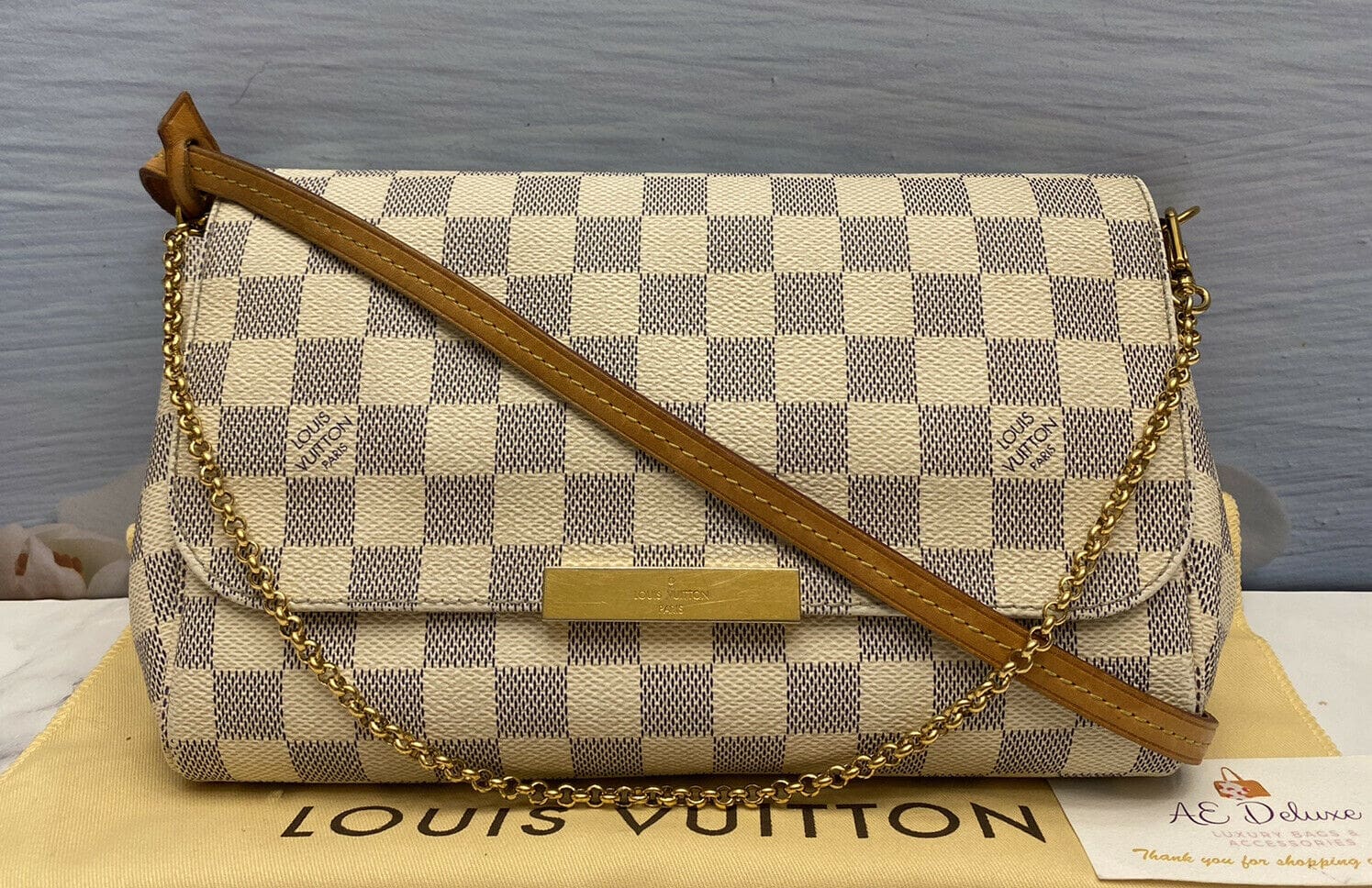 Louis Vuitton Favorite MM Crossbody/Clutch Damier Azur for Sale in
