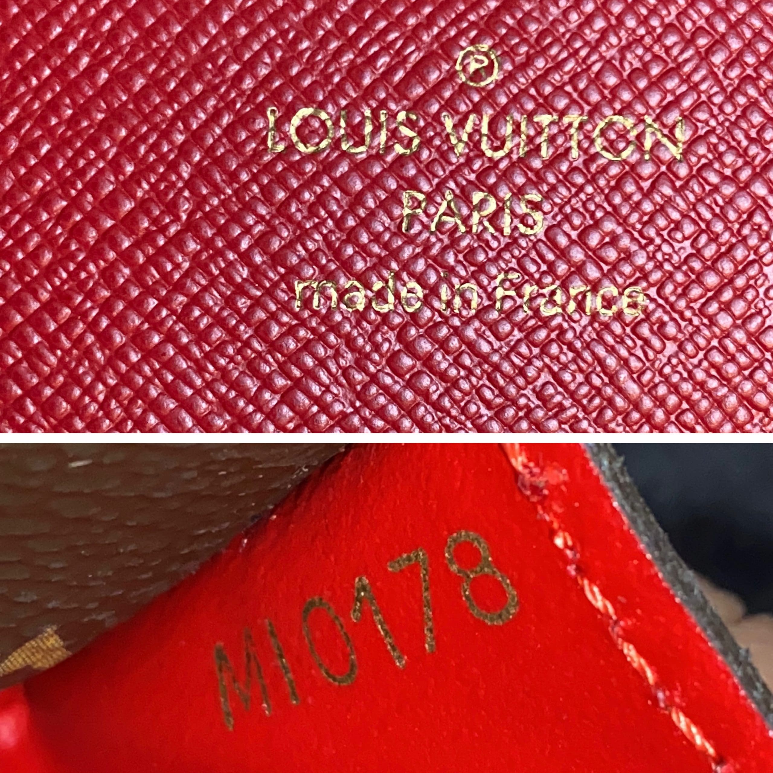 Louis Vuitton Wallet Portefeuille Sarah Retiro M61184 Cerise Monogram Red  MI1157,  in 2023