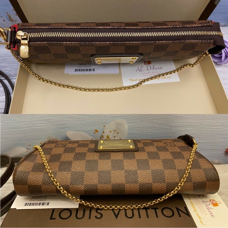 Louis Vuitton Eva 2way Chain Handbag Pouch Purse Monogram Mb2145