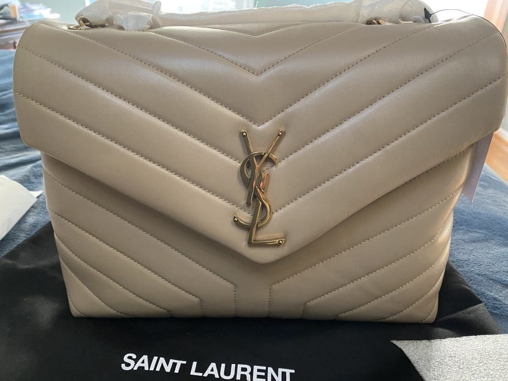 Ysl loulou hot sale medium beige