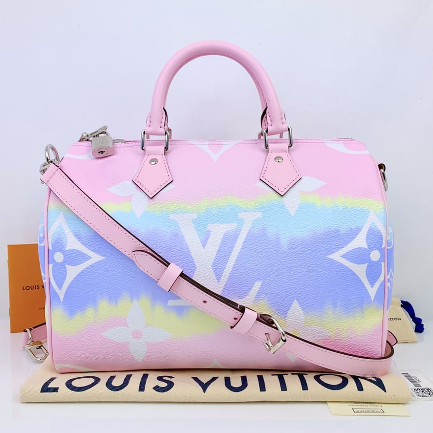 Brand New) Limited Edition Speedy Bandoulière 30 in Escale Pastel (MB2210)  - Reetzy