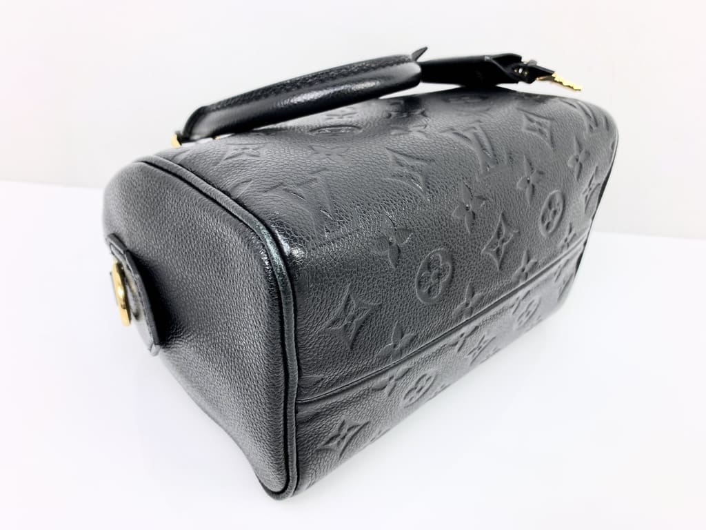 Louis Vuitton Black Monogram Impreinte Leather Speedy 20 Bandouliere Bag  Louis Vuitton