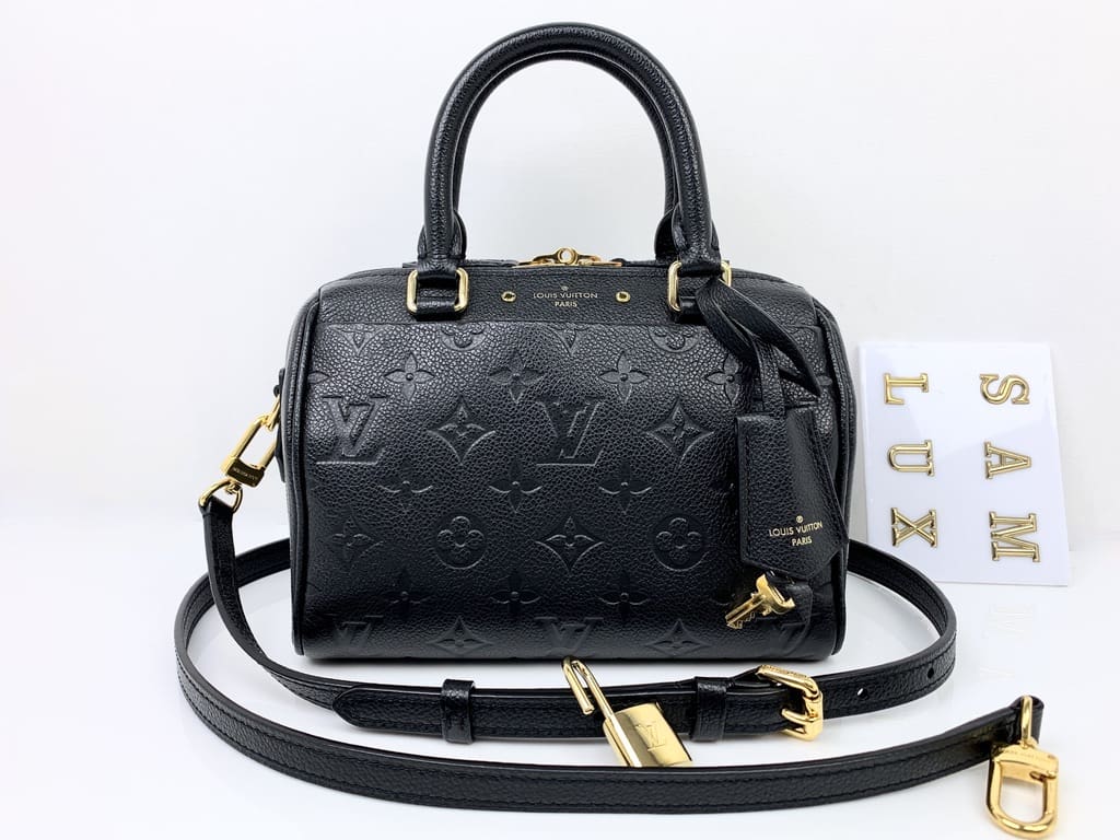 Louis Vuitton Noir Empreinte Speedy 20 Bandouliere