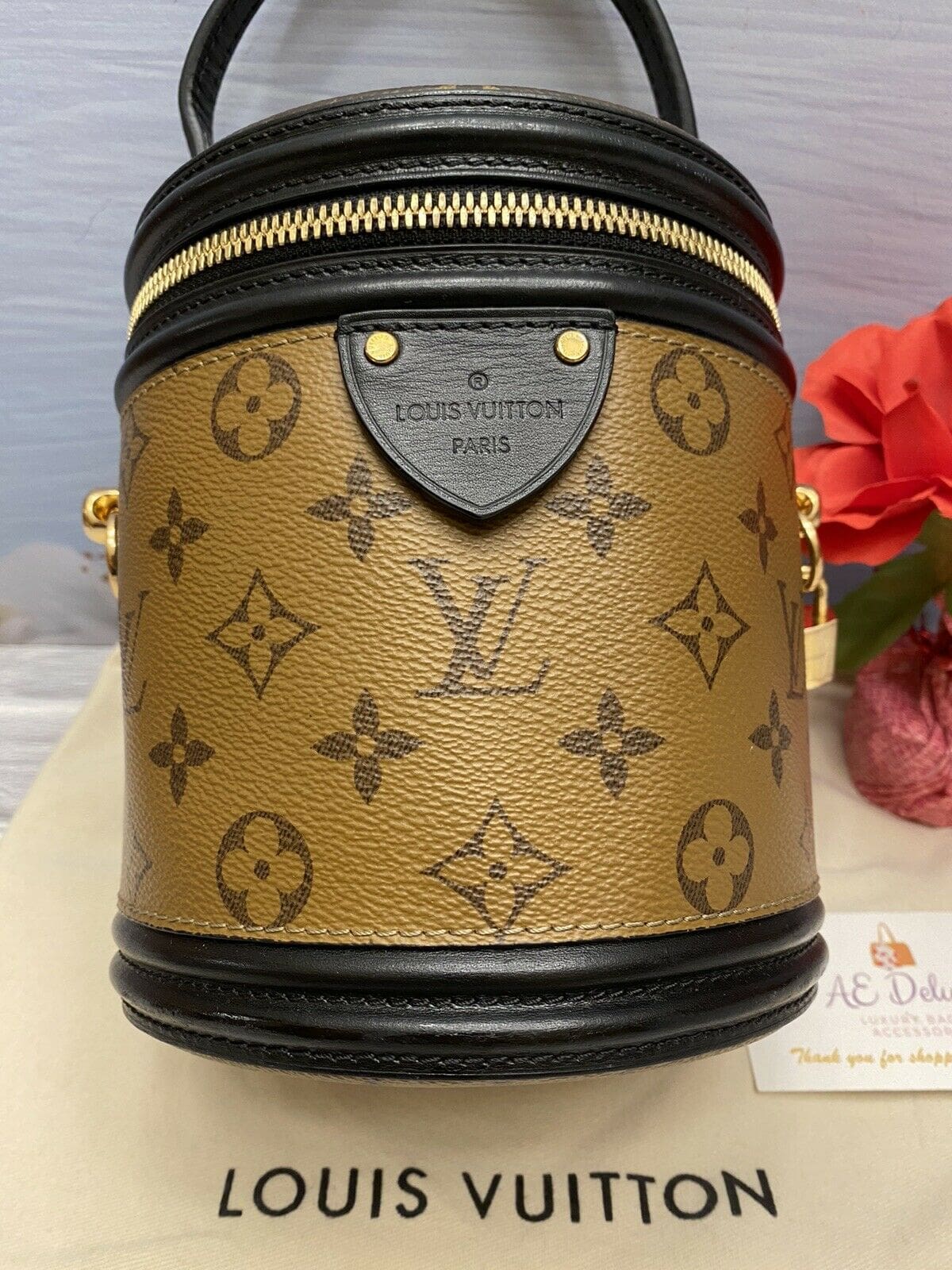 Louis Vuitton Beauty Case Cannes Reverse Monogram Brown in