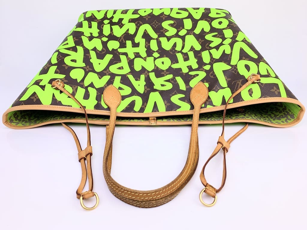 Limited Edition Stephen Sprouse Graffiti Neverfull GM in Neon Green  (FL1049) - Reetzy