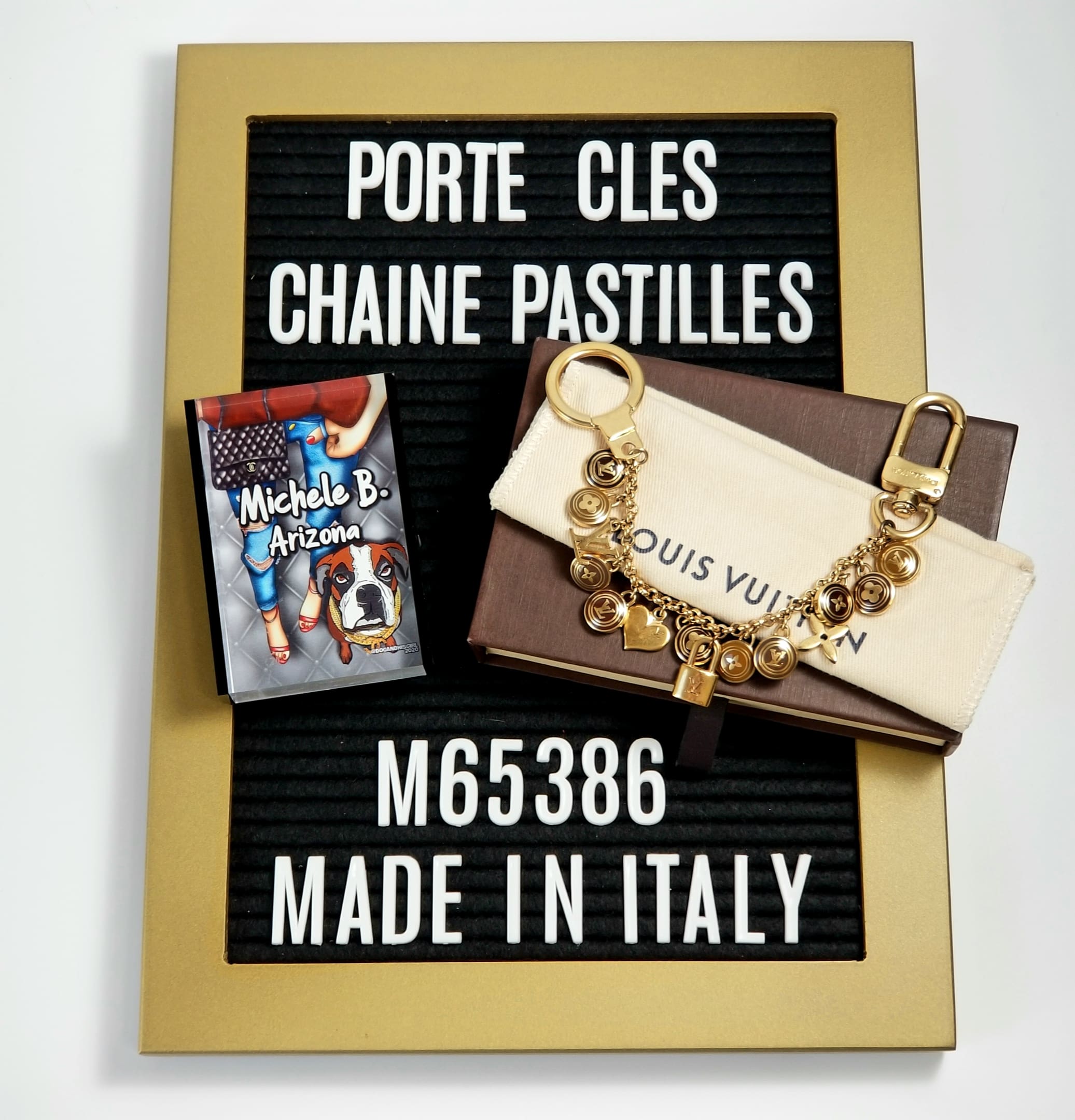LOUIS VUITTON Porte Cles Chainne Pastilles Bag Charm Chain M65386