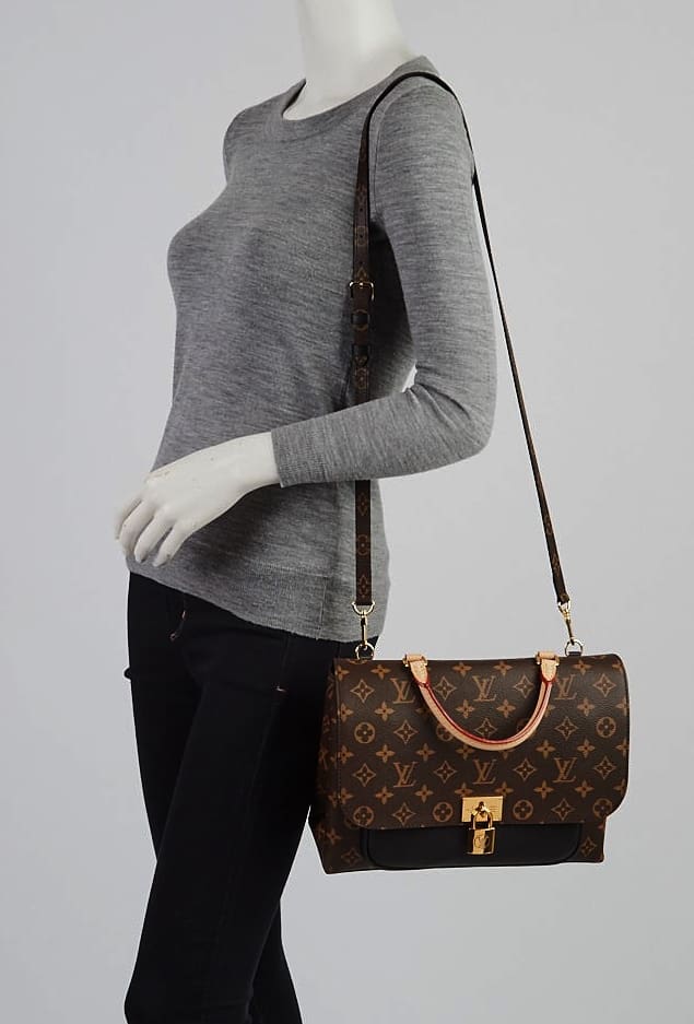 Louis Vuitton Black Monogram Canvas and Leather Marignan Bag - ShopStyle