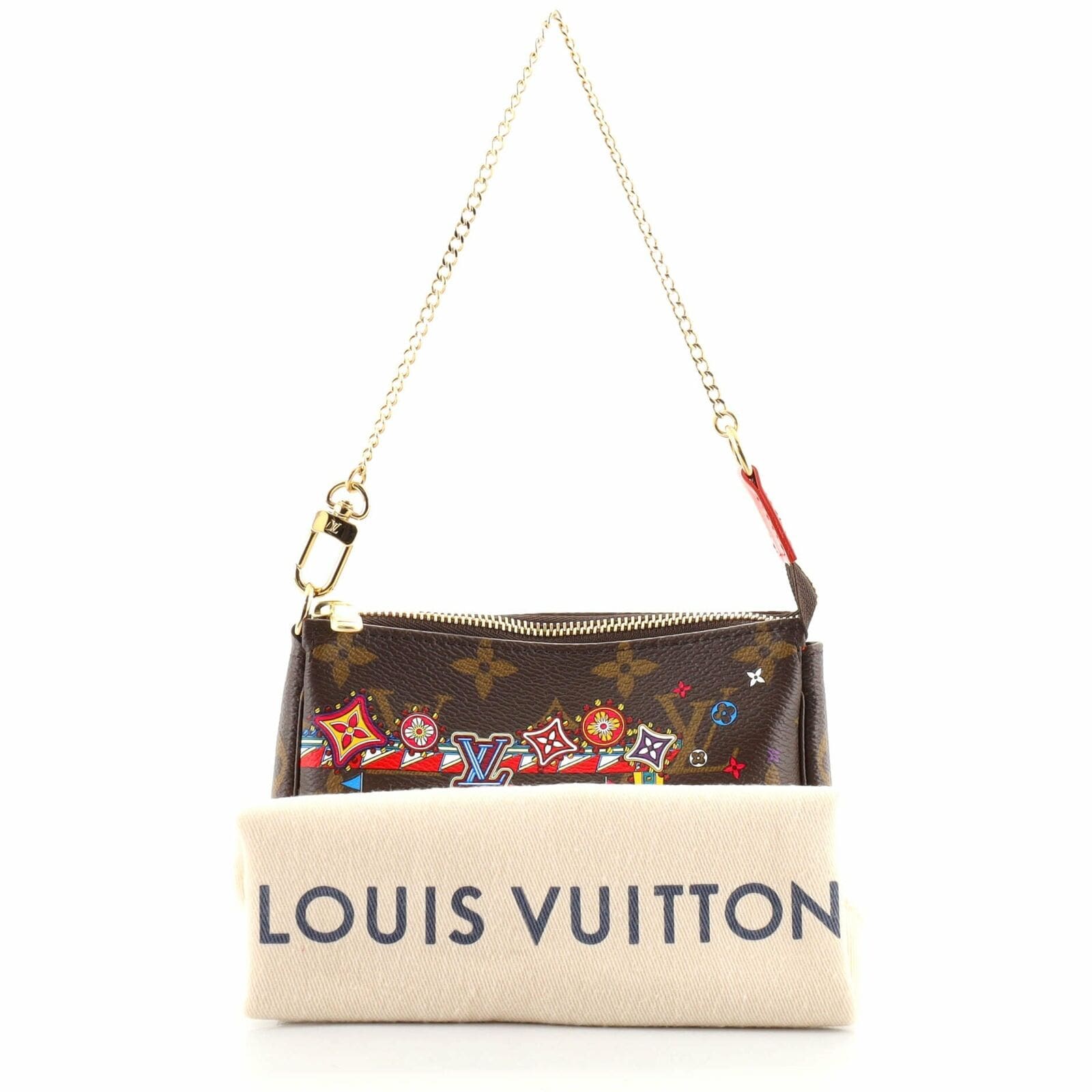 Louis Vuitton, Bags, Monogram 220 Christmas Animation Bumper Cars Mini  Pochette Accessories