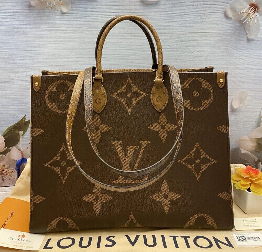 Louis Vuitton OnTheGo GM Giant Monogram Reverse Purse Tote (DU4159 ...