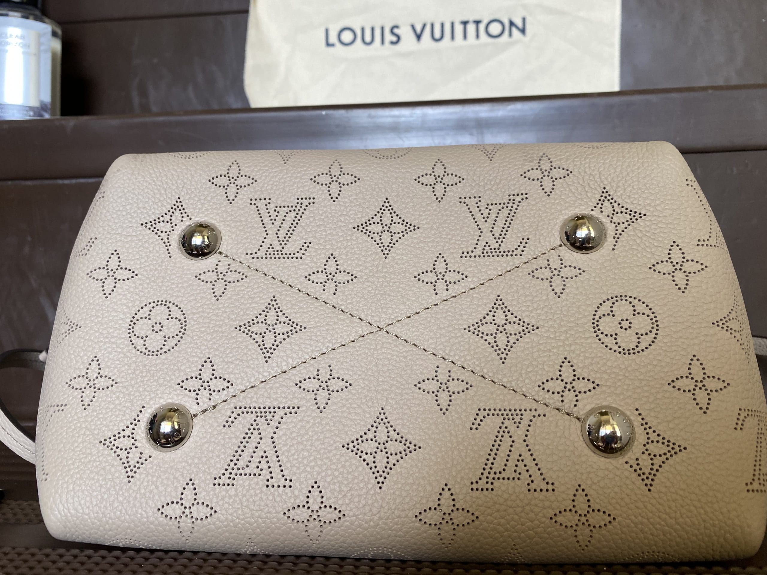 Authentic Louis Vuitton Bella Cross Body Galet Gray Bag.Pre  Owned