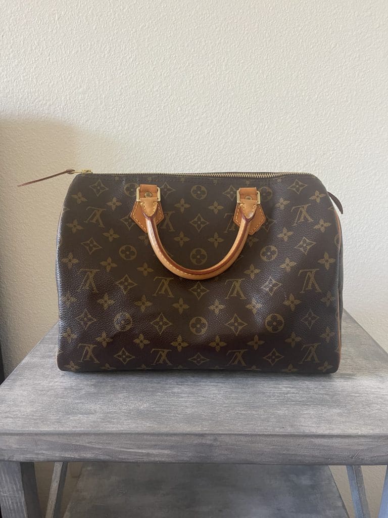 LOUIS VUITTON Vintage Brown Canvas & Leather Monogram Mini Speedy GHW