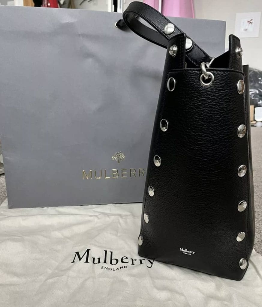 Mulberry Camden Smooth Calf Leather Stud Hobo Bag Black - Reetzy