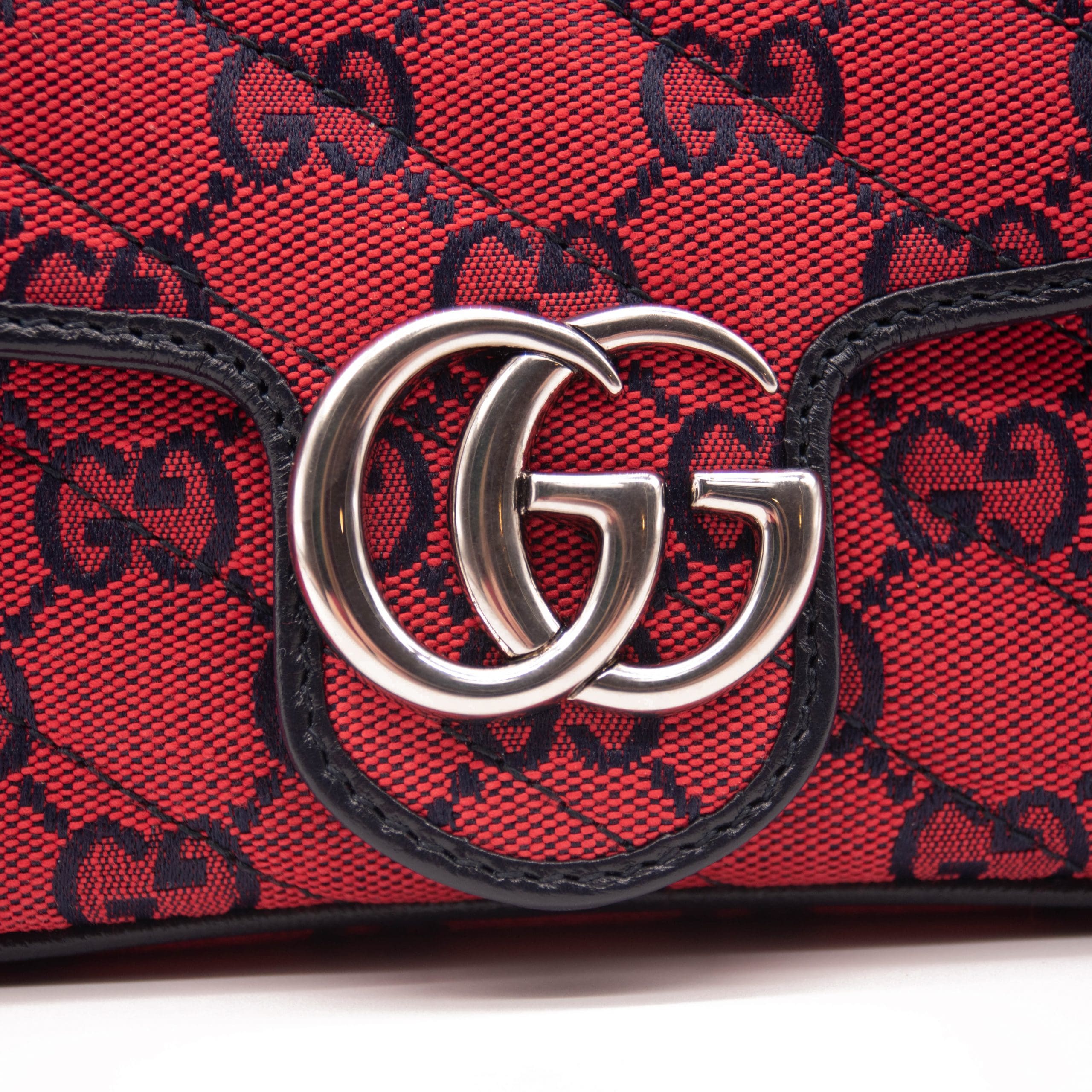 Gucci GG Marmont Monogram Multicolor Matelasse Diagonal Super Mini