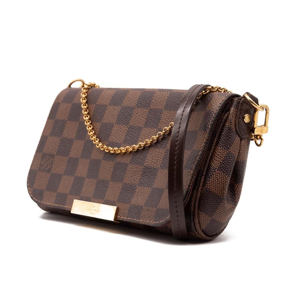 Louis Vuitton Favorite Pm Brown Damier Ébène Canvas Shoulder Bag - Reetzy