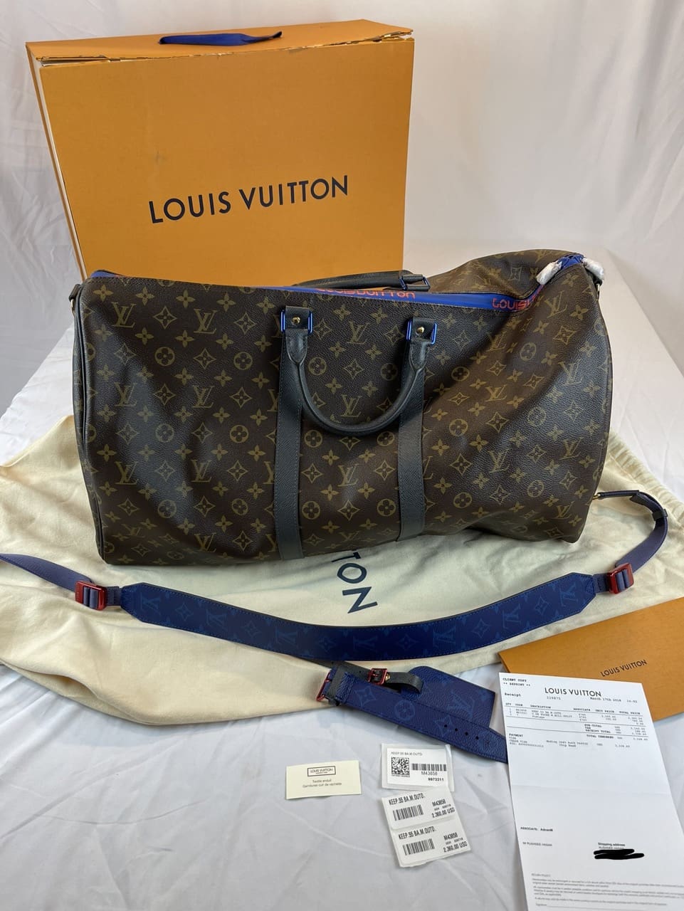 lv keepall 55 bandouliere