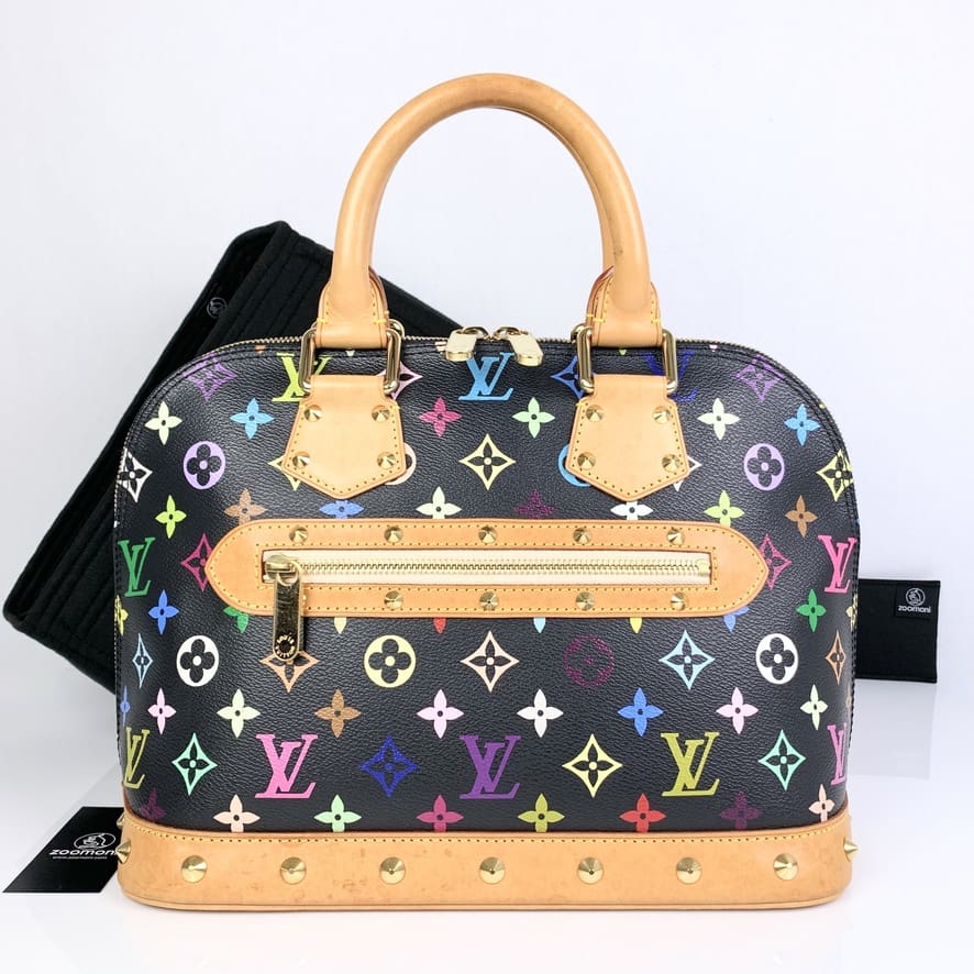 Authentic Louis Vuitton Alma Bag Black Noir Multicolor Handbag Limited  Edition