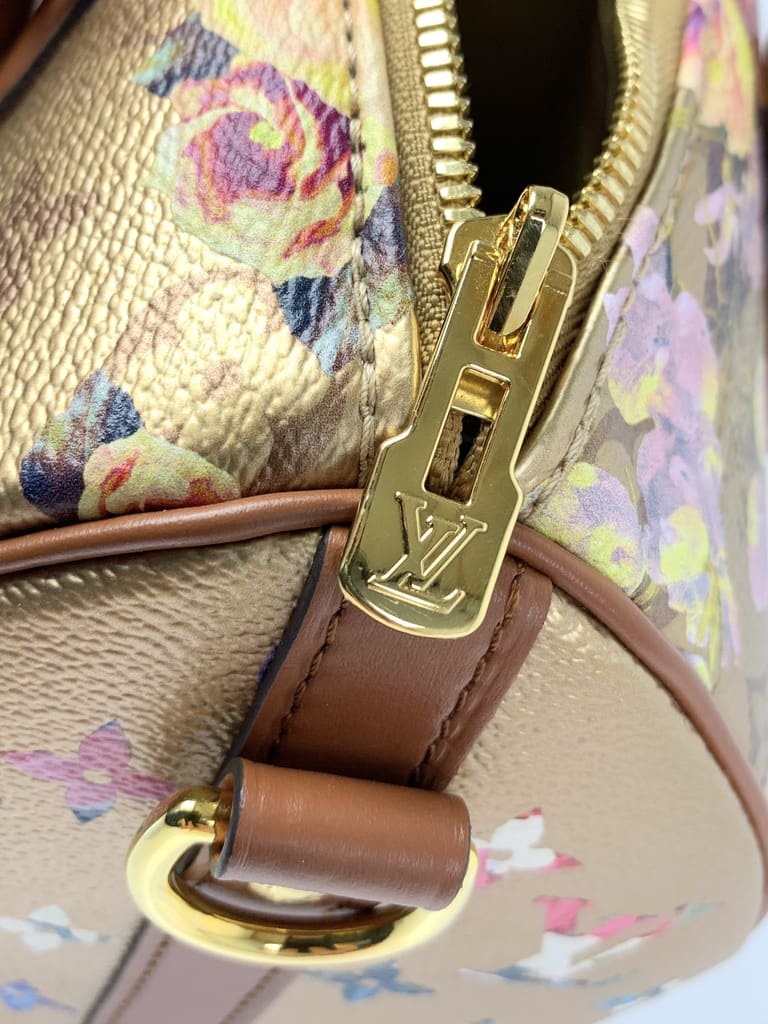 Louis Vuitton Gold Speedy Flower Garden Bandouliere 25 M21317– TC