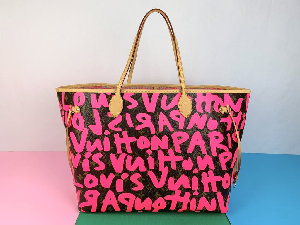 Louis Vuitton Pattern Print, Pink Monogram Graffiti Neverfull GM