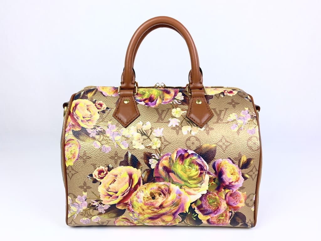 Louis Vuitton Gold Speedy Flower Garden Bandouliere 25 M21317
