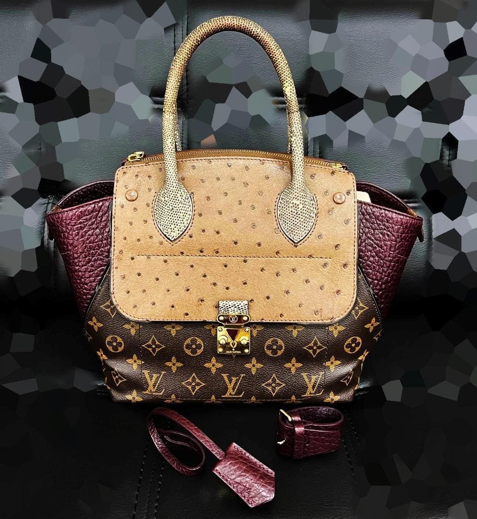 Louis Vuitton Limited Edition Bordeaux Exotique Monogram Majestueux Tote Bag