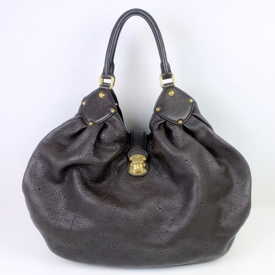 Mahina Monogram Leather Hobo Bag