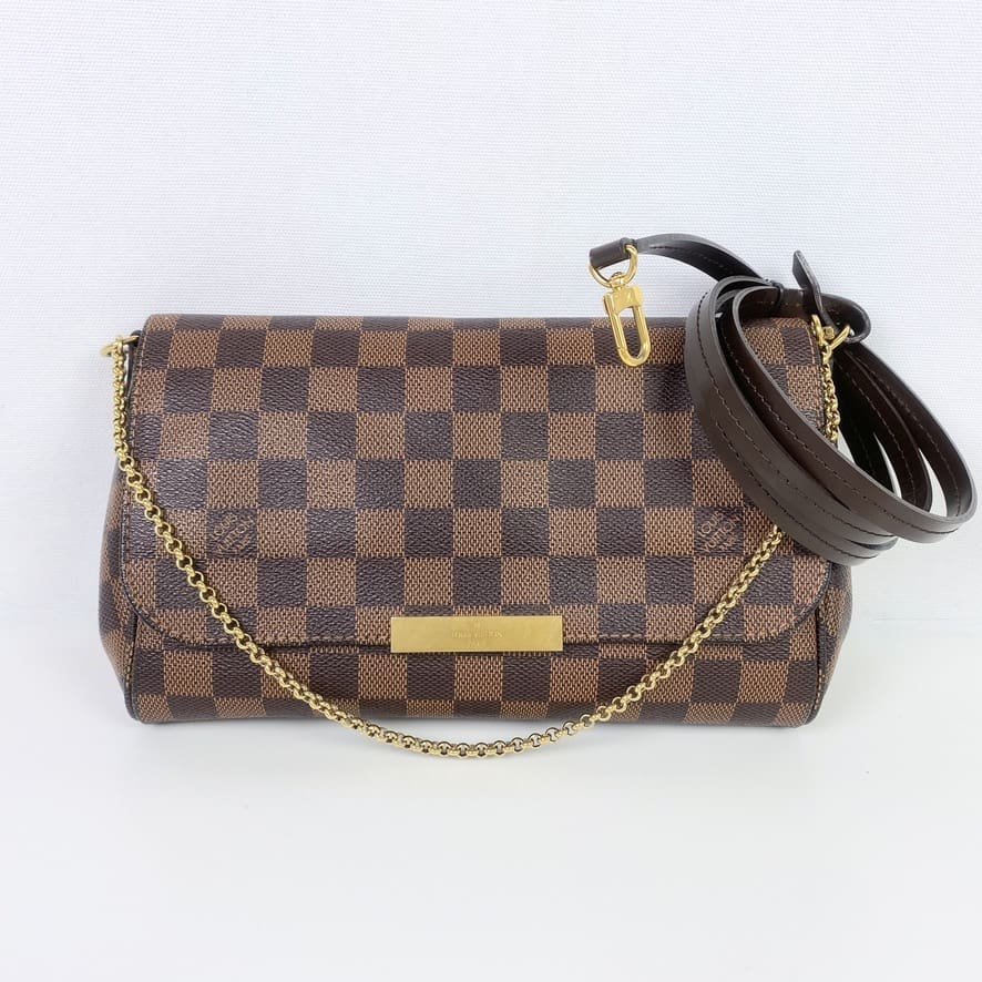 Louis Vuitton, Bags, Discontinued Louis Vuitton Damier Ebene Favorite Mm