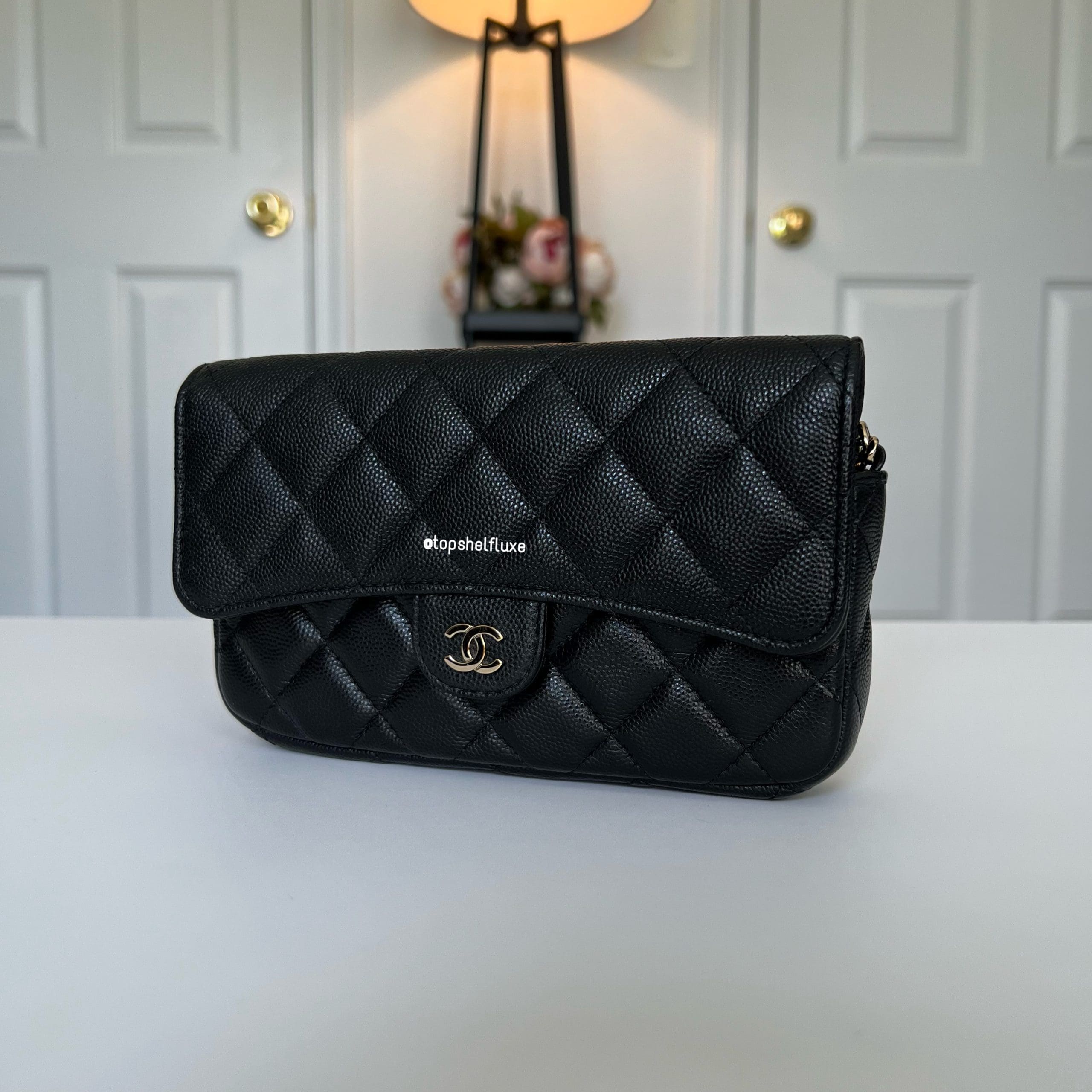 Chanel 2023 Flap Phone Holder w/ Chain - Black Crossbody Bags