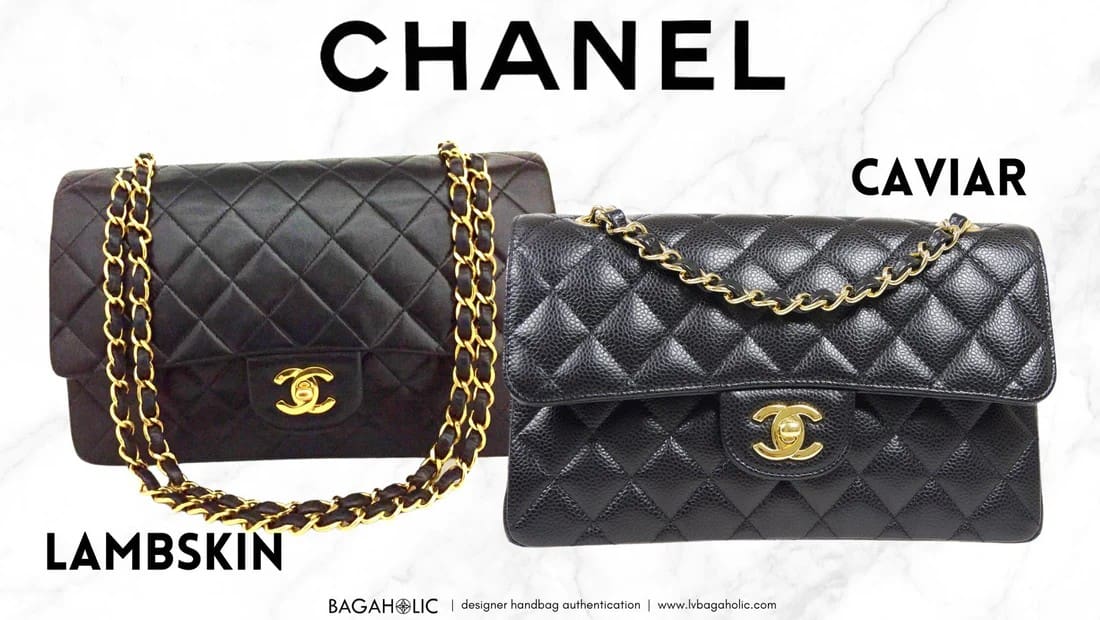 Chanel Caviar Grained Leather VS Lambskin