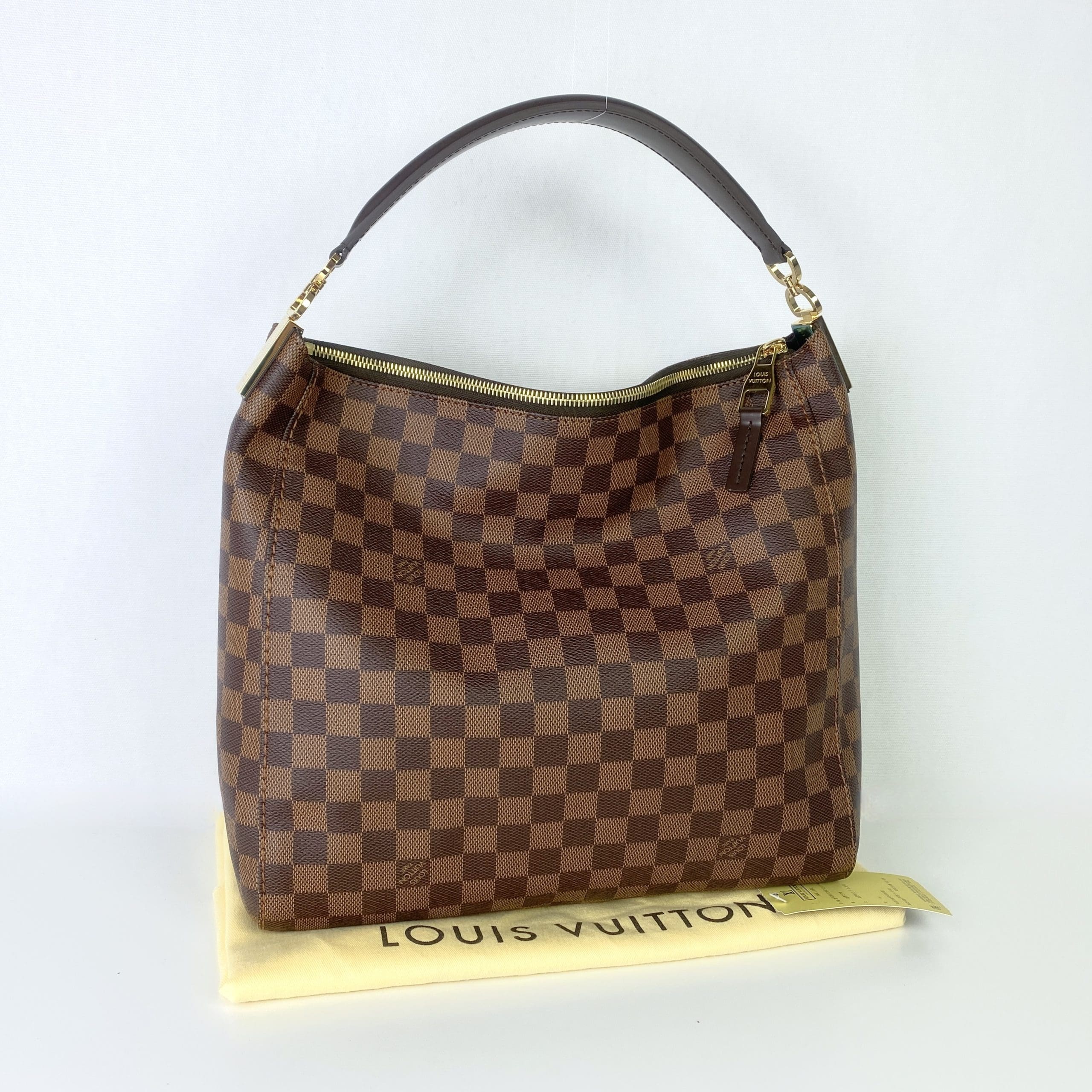 Louis Vuitton Damier Ebene Portobello PM - Brown Hobos, Handbags